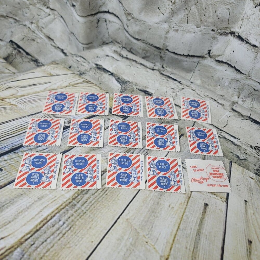 Vintage Lot of 15 CRACKER JACK Surprises Still Sealed Rawlings